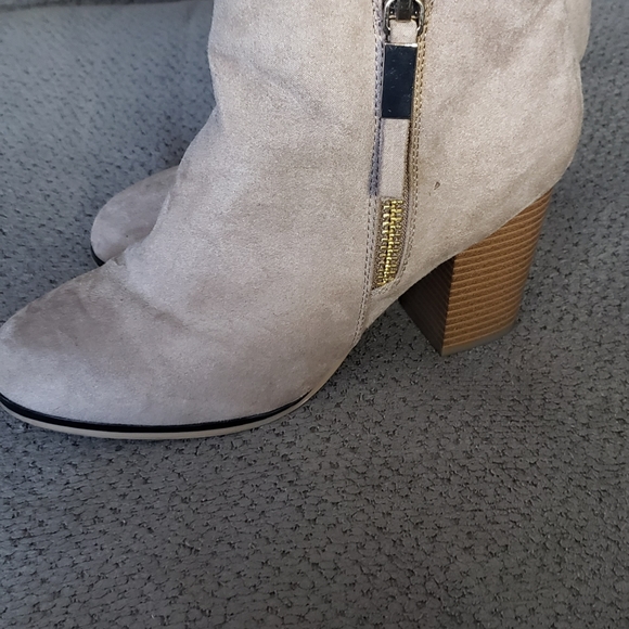 Taupe Side Zip Booties - Picture 4 of 5